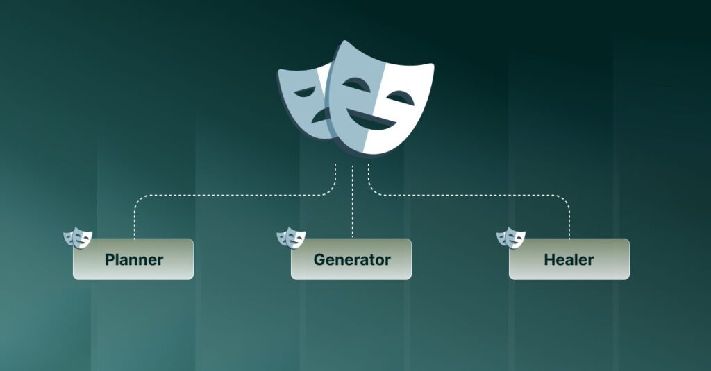 Playwright masks and agents concept