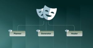 Playwright masks and agents concept
