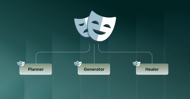 Playwright masks and agents concept