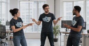 Multiple people dealing with organizational issues