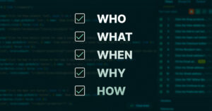 List of questions asked in test evidence inquiries