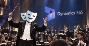 playwright masks at a dynamics 365 presentation