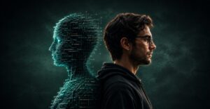 Human and AI back to back